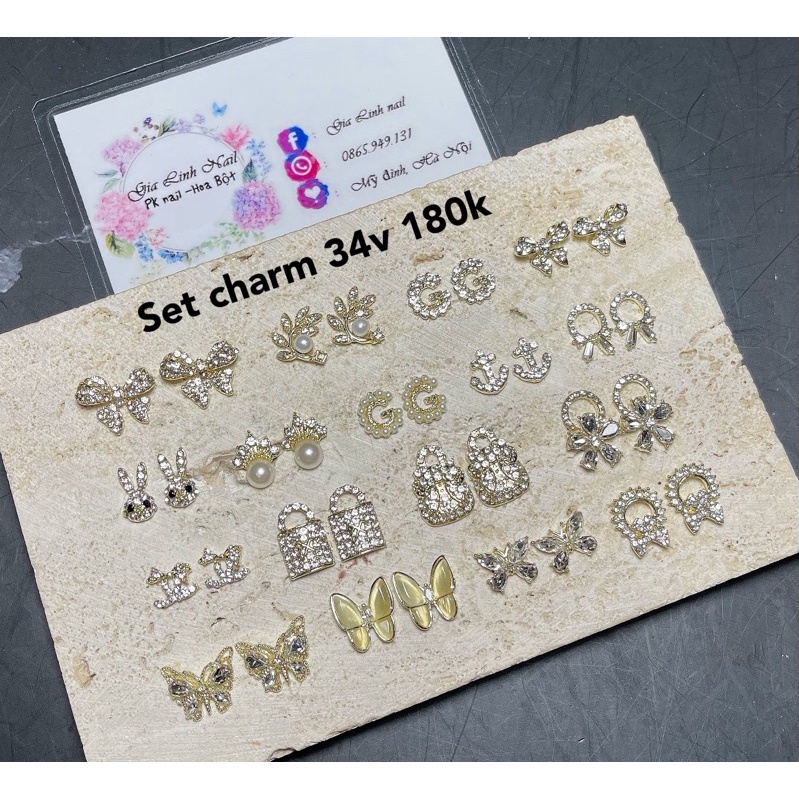 Phụ kiện gắn móng set charm to (Set 30v )