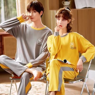 Bộ đồ ngủ dài tay vải lụa cao cấp thời trang thu đông cho cặp đôi