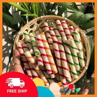 Bánh ống quế màu - siêu hấp dẫn 100g / 250g / 500g