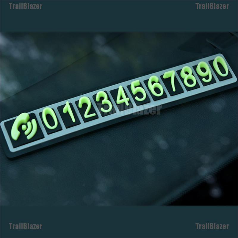Set thẻ số đậu xe tạm thời họa tiết 3D màu dạ quang