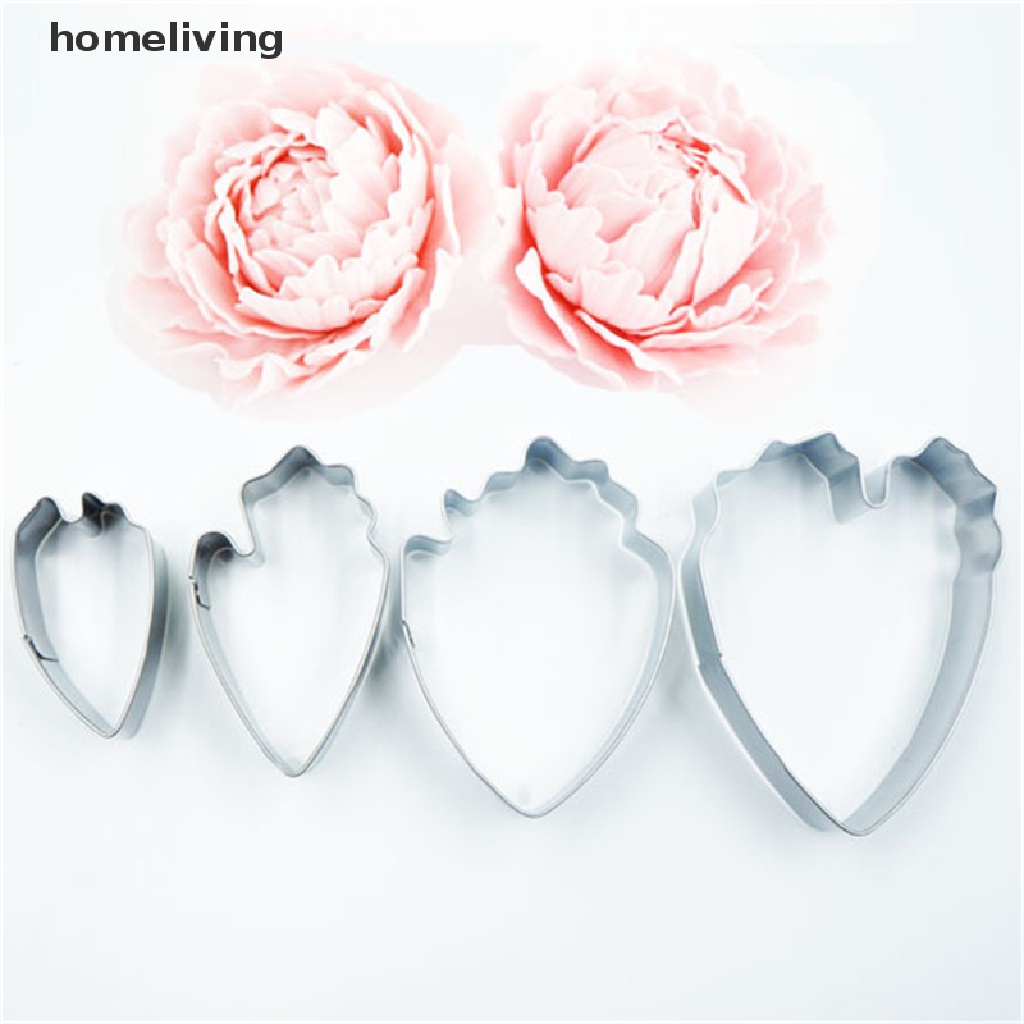 Bộ 4 Khuôn Cắt Bánh Hình Hoa Mẫu Đơn Độc Đáo Tiện Dụng