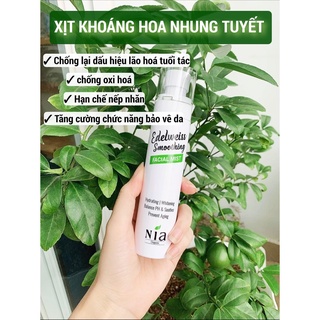 Xịt khoáng hoa nhung tuyết Nia Organic