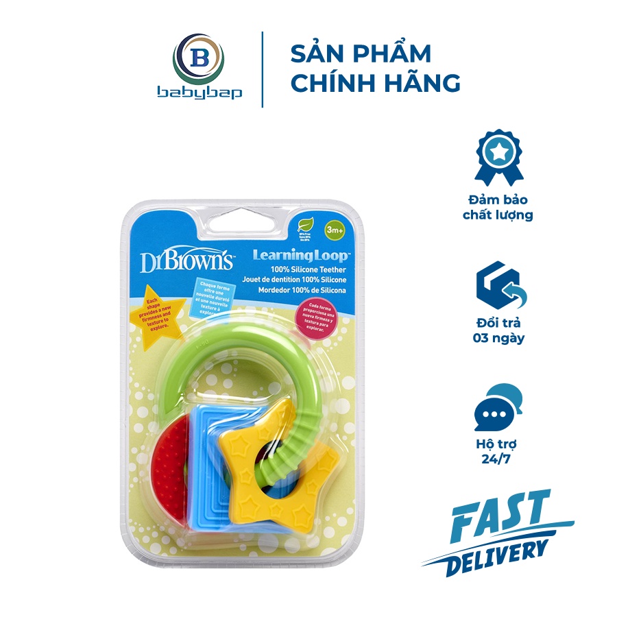 Ngậm Nướu 100_ Silicone Cao Cấp Learning Loop Dr Brown_s