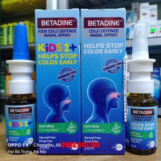 Xịt mũi betadine cold defence nasal spray 20ml