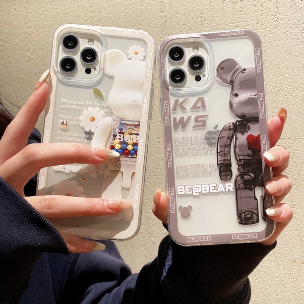 Casing Samsung Galaxy S20 S20 S21 S21+ FE 5G S10 Note 10 Lite Plus 20 Ultra M51 M52 4G 5 Cartoon Shockproof Tpu Soft Phone Case Gloomy Bear KAWS Full Clear Back Cover HLE 10