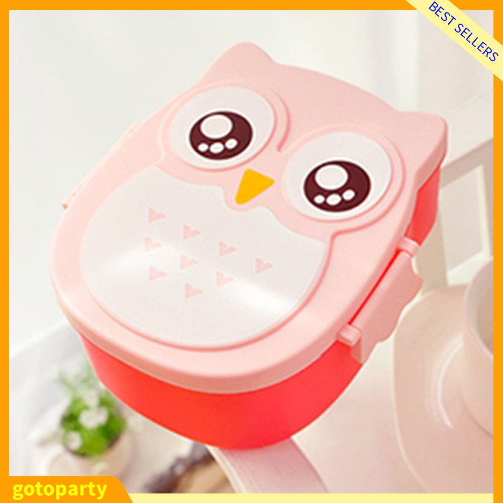 Hộp Cơm 2 Ngăn Hình Cú Dễ Thương Cho Bé