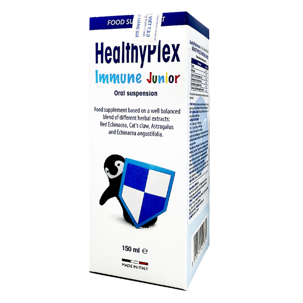 Healthyplex Immune Junior hộp 150ml - Tăng cường sức đề kháng, kích thích hệ miễn dịch cho bé