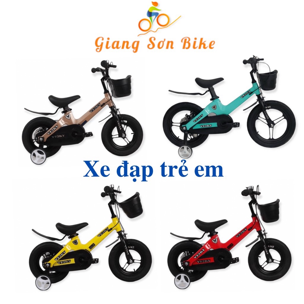 Xe đạp trẻ em chính hãng VICKY VK cho bé từ 3 tuổi, xe ba bánh cho bé giá rẻ loại 14,16,18 inch - GIANG SON BIKE.