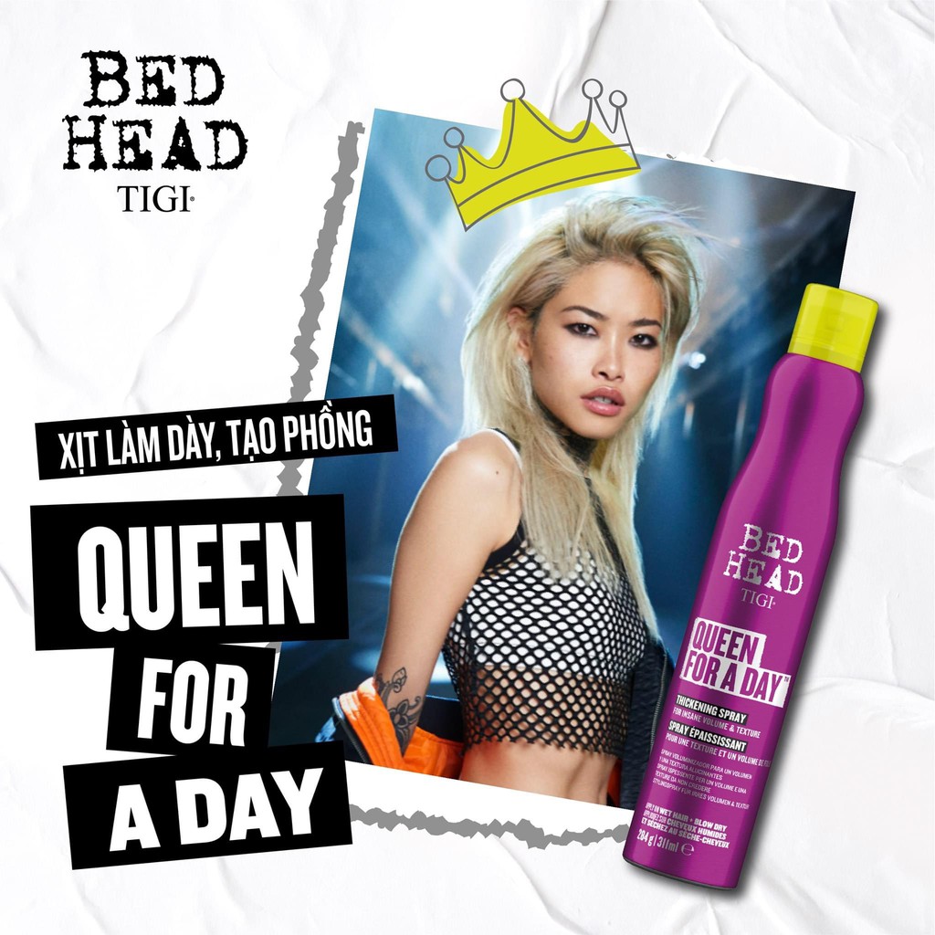 Xịt tạo phồng và làm dầy tóc TIGI QUEEN FOR A DAY 311ml chính hãng