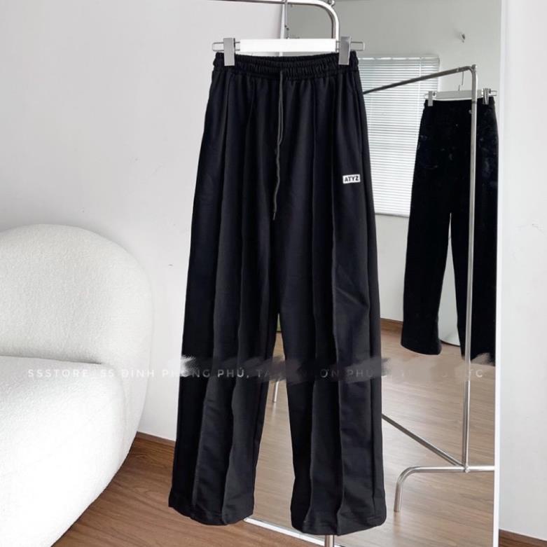 [NEW] Quần Dài Nỉ A.T.Y.Z 2 Màu Đen_Xanh Unisex  Nam Nữ Đều Mặc Được ( Hàng Sẵn, Ảnh Thật)