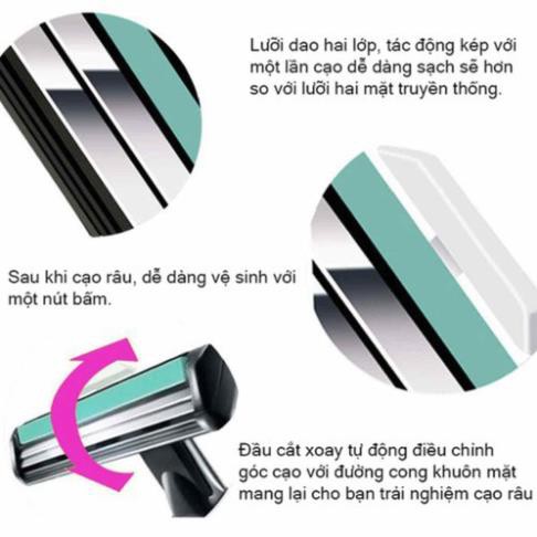 Bộ Combo 38 Món Dao Cạo Râu Lưỡi Kép - 36 Lưỡi Cạo Râu, 1 Cây Dao Cạo Thông Minh, 1 Tuýp Gel Cạo Râu