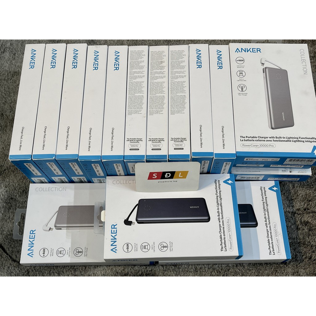 Sạc dự phòng Anker PowerCore+ 10000 Pro model A1233 tích hợp cổng dành cho thiết bị táo
