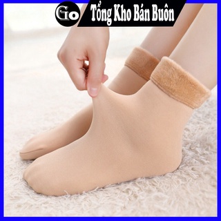 Tất lót lông cho nữ cực ấm giữ nhiệt mềm mại co giãn thoải mái thấm hút mồ hôi tốt ~ Gocolo