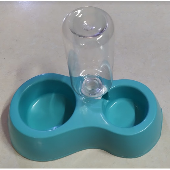 Bát ăn đôi kèm Bình Nước Tự Động khay ăn chén ăn cho chó mèo