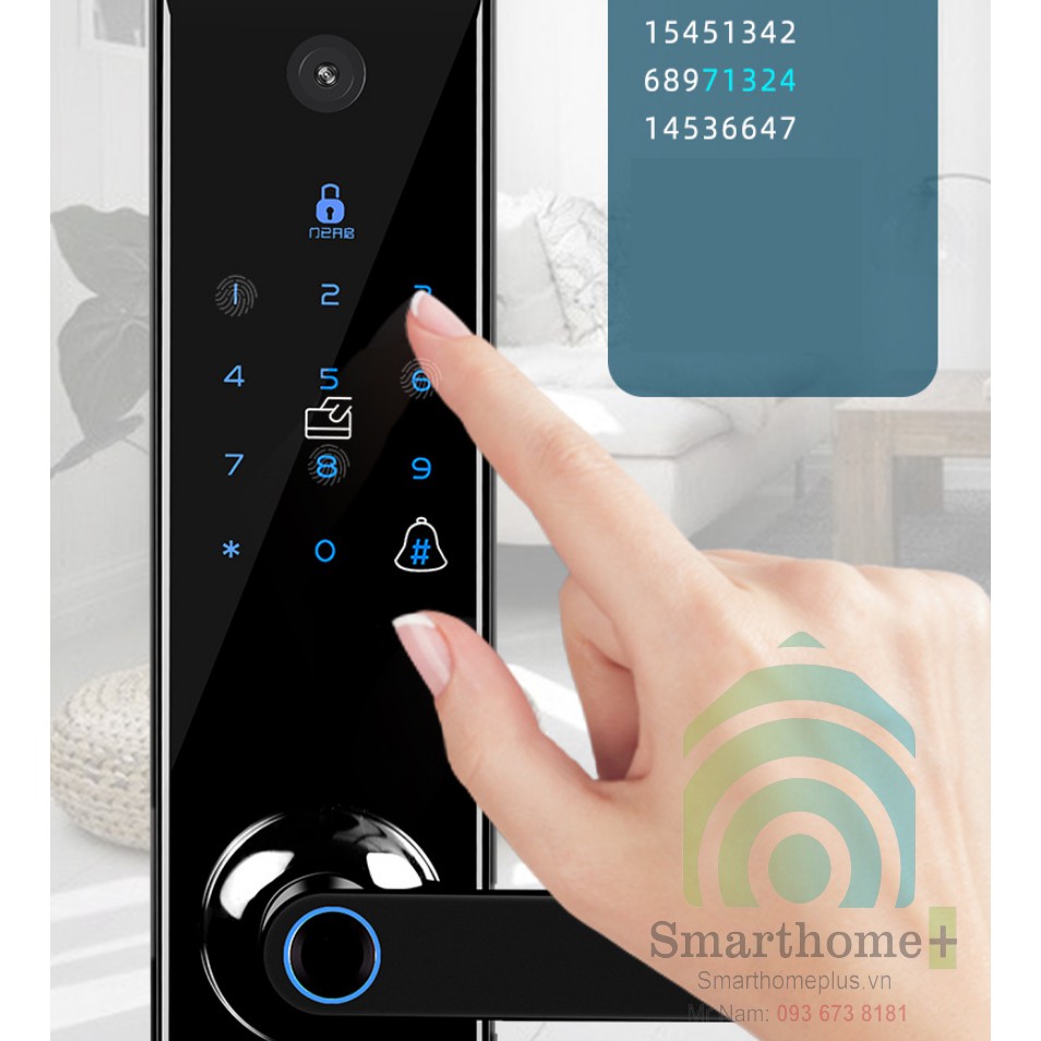 Khóa Cửa Thông Minh Có Chuông Màn Hình Chung Cư Wifi Tuya SHP-DL7HC