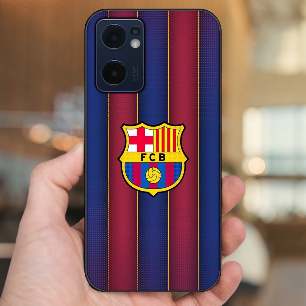 Ốp lưng Oppo Reno 7 5G viền đen in hình Barcelona Barca