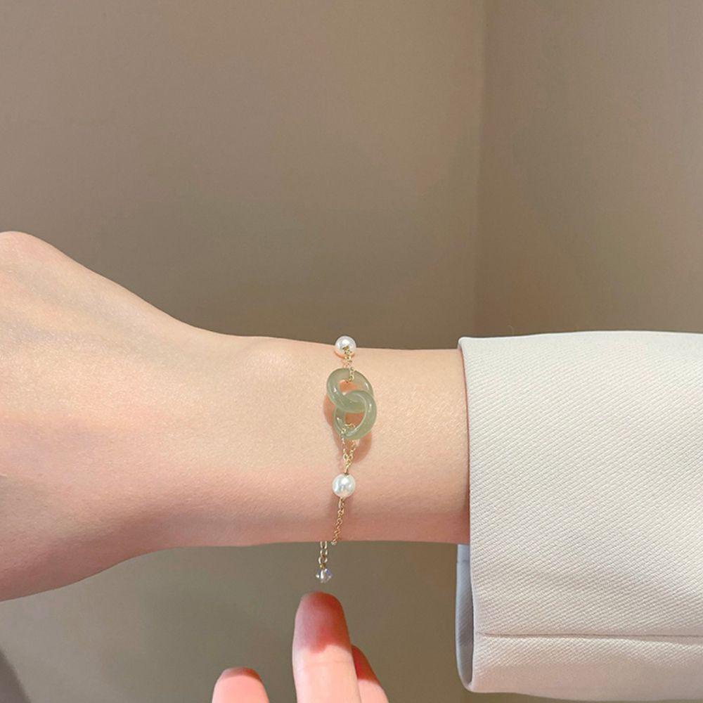 Vòng cổ/vòng đeo tay ngọc trai nhân tạo sang trọng thanh lịch cho nữ