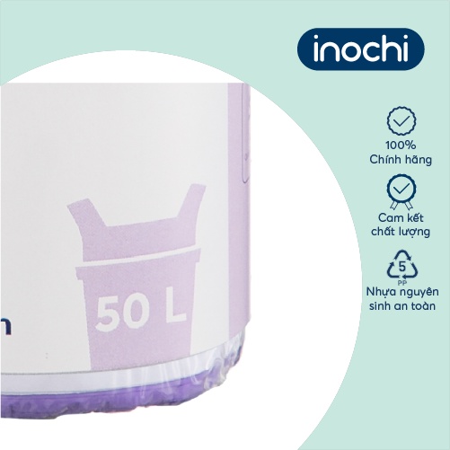 Túi rác tiện dụng Inochi -Soji 50L x 19 túi (Size L) Hương Lavender có quai