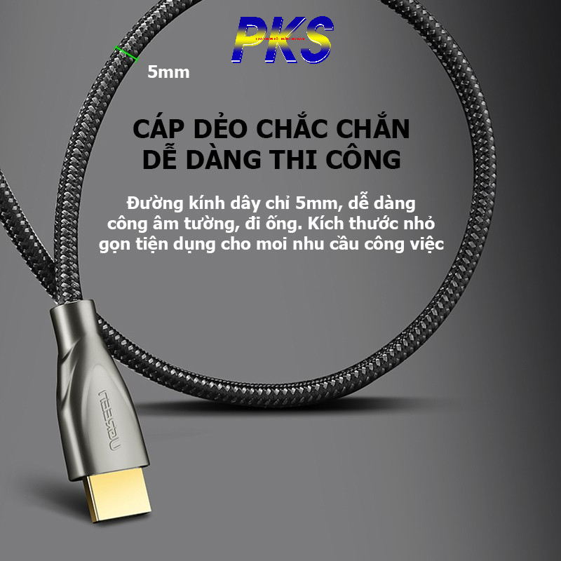 Cáp HDMI 2.0 dài 2M Carbon cao cấp Ugreen 50108