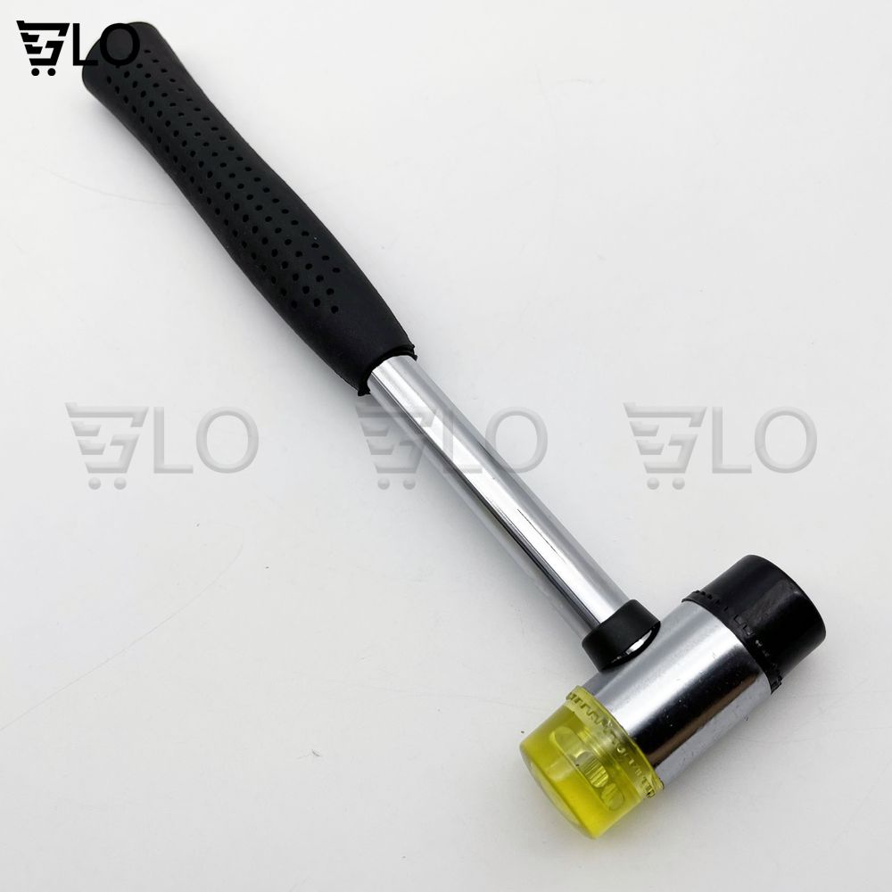 Búa Cao Su 2 Đầu Φ20mm Cán Kim Loại Bọc Nhựa Dài 24cm