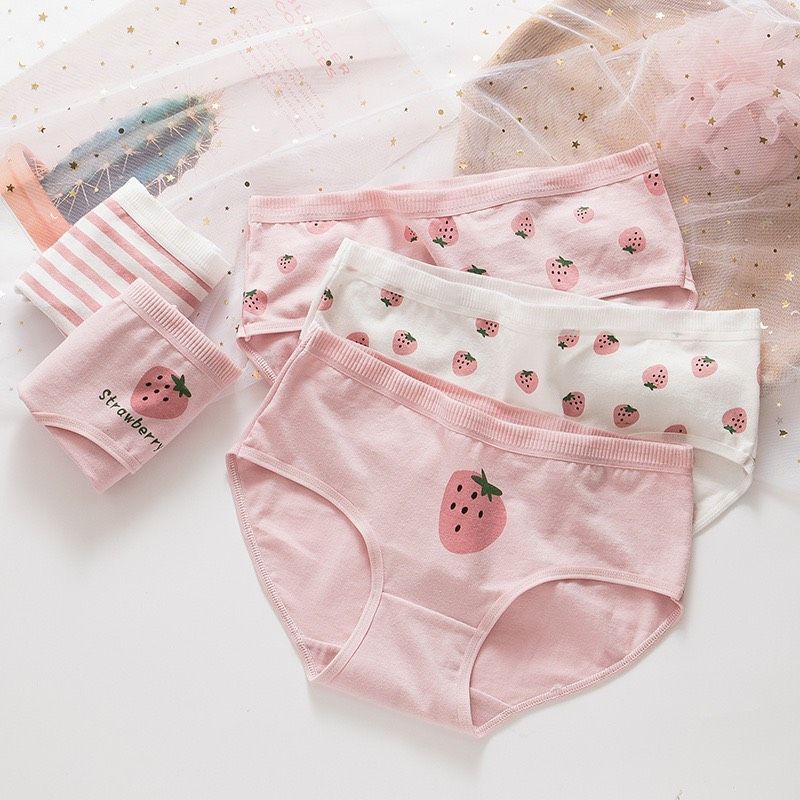 SET 5 Quần Lót Cotton In Hoạ Tiết Dễ Thương SET01