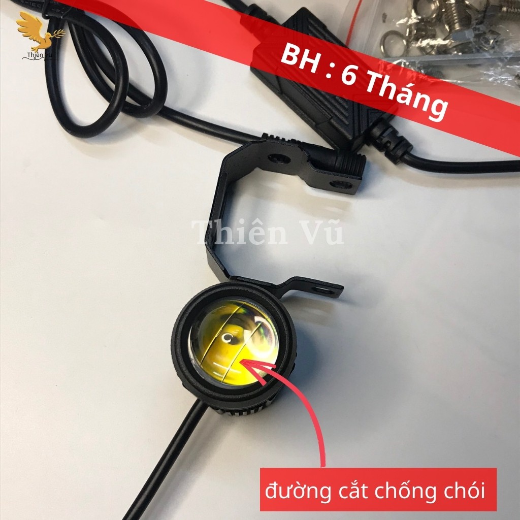 [ Loại 1 ] Đèn Trợ Sáng Mini 2 Màu Cốt Vàng Pha Trắng_Siêu Sáng_Bảo Hành 6 tháng