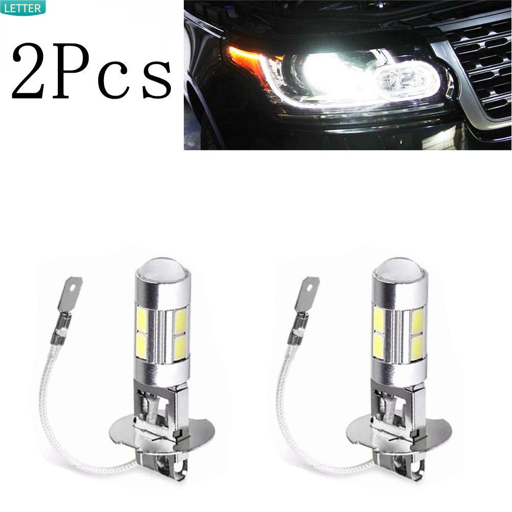 Bộ 2 Bóng Đèn Pha LED COB 6000K H3 10-SMD 5630 Siêu Sáng Cho Xe Hơi