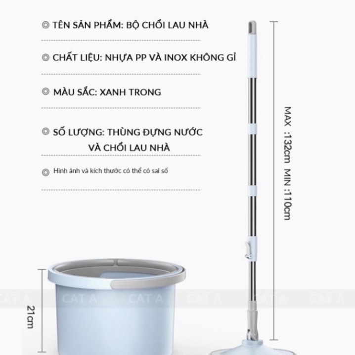 CÂY LAU NHÀ, CHỔI LAU thông minh thế hệ mới, xoay 360 độ, tách nước bẩn, sạch  chỉ 1 lần lau K9 + TẶNG KÈM THẢM LÔNG