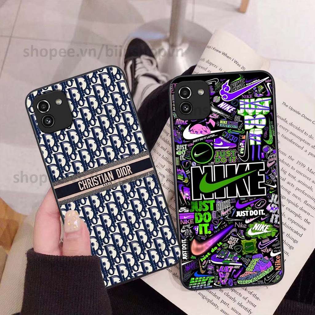 Ốp Samsung A03 in hình thương hiệu nhiều màu sắc thể thao cá tính thời trang