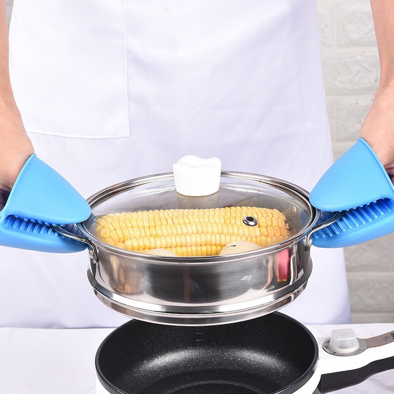 Găng tay nhấc nồi, nhấc đồ nóng chống phỏng bằng silicon hình mỏ vịt