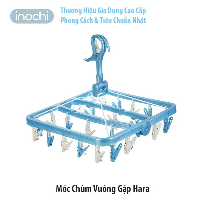 Móc Chùm Vuông Gập Hara Phơi Quần Áo, Tất, Tã Cho Bé Sơ Sinh