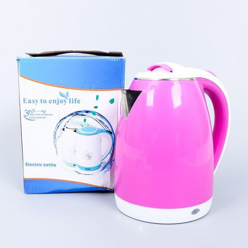 Ấm siêu tốc 2 lớp, Ấm Siêu Tốc Đun Nước Electric Kettle Dung Tích 1.8 Lít Loại 2 Lớp Màu-DATHANG168