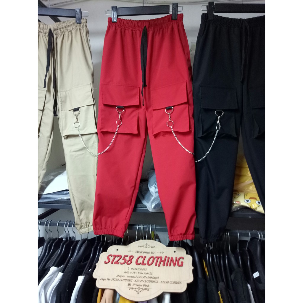 Quần 4 túi hộp dây xích  Size S - 2XL