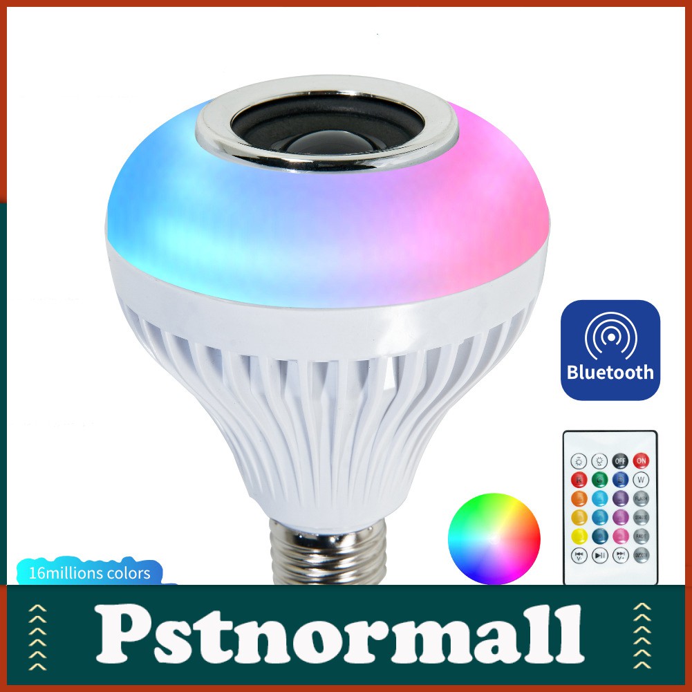 [PST]Wireless Bluetooth E27 B22 LED Light Bulb Music Playing Lamp with Remote Control