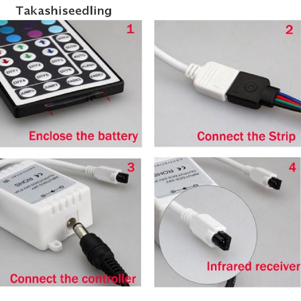 Dây Đèn LED 5m RGB 3528 SMD 44 12V Chống Thấm Nước