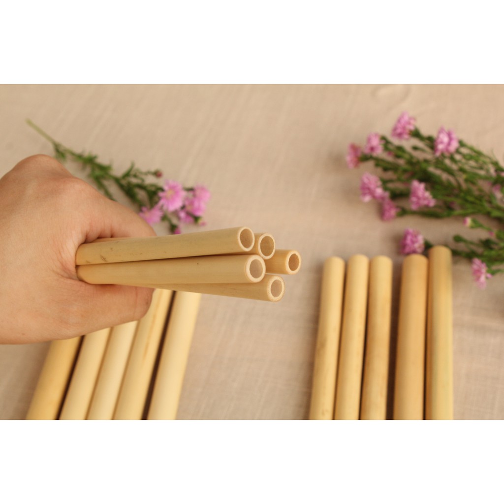 Ống hút tre - Dài 20cm  - Uống trà, sữa, sinh tố