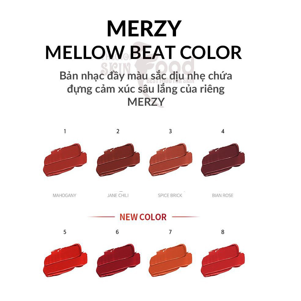 [CHÍNH HÃNG] Son Kem Lì, Siêu Mịn Merzy Bite The Beat Mellow Tint 4g