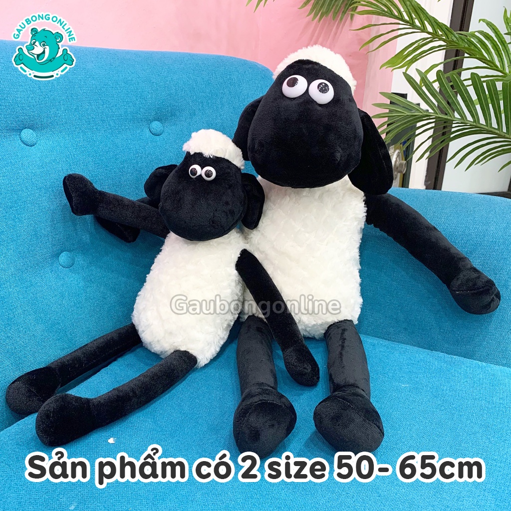 [Mã SKAMLSC095 giảm 10% tối đa 70K đơn 100K] Cừu bông Shaun The Sheep lông xoắn kích thước 50-65cm Gấu Bông Online