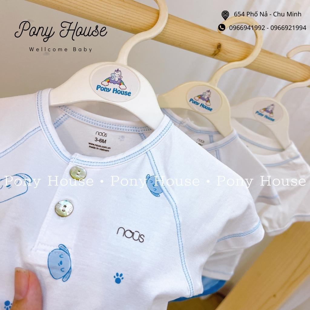 Bộ Quần Áo Cộc Nous Cài Vai Petit Siêu Mềm Mát Cho Bé Trai Size 3 Tháng Đến 18 Tháng (Nous Hè 2022)