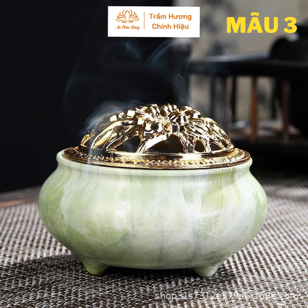 Lư - Lư đốt trầm hàng chuẩn gốm sứ bát tràng.