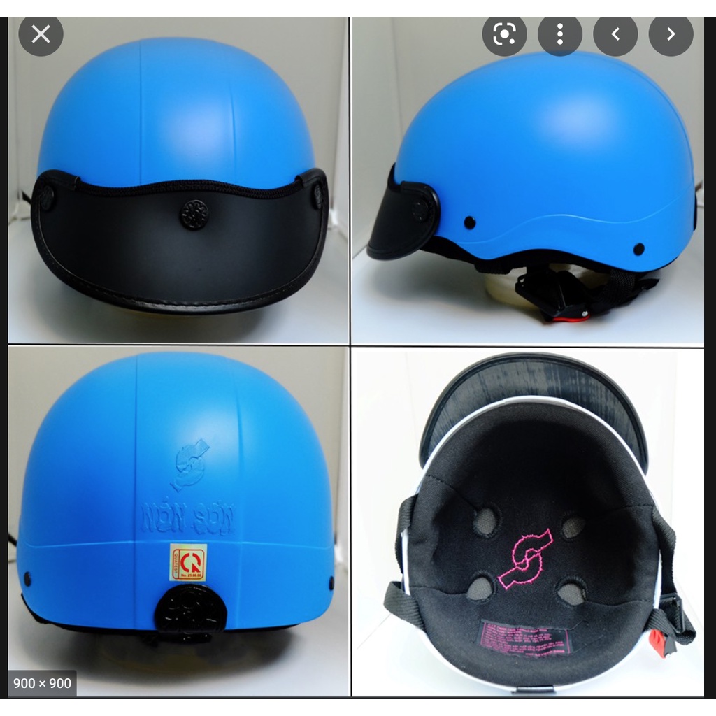 Mũ nửa đầu 1/2 sơn có LỖ thông gió mũ bảo hiểm đi xe máy