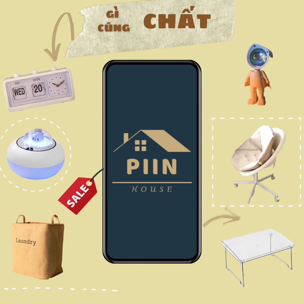 Tranh vải treo tường in lịch 2022 PIIN HOUSE thiết kế dễ thương decor trang trí góc học tập