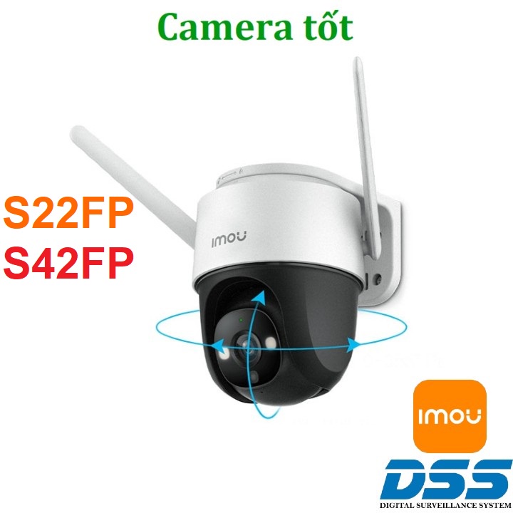 Camera WIFI IMOU S22FP S21FP 1080P 2MP / S42FP S41FP 4MP 2K ngoài trời có màu ban đêm, xoay 360 IMOU PTZ Cruiser