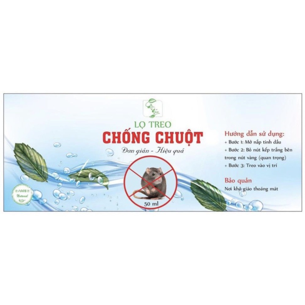 Lọ Tinh Dầu Treo Khoang Máy Ô Tô Đuổi Chuột Hiệu Quả Dung Tích 10ml - Mộc Nhiên