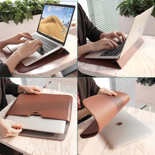 Bao da có khóa nam châm thích hợp cho laptop Macbook 11 13 15 16 inch 2019 A2141
