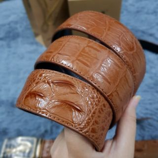 Dây nịt da bò dập vân cá sấu QC