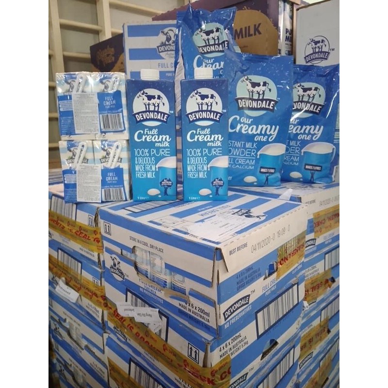 Sữa Tươi Tiệt Trùng Nguyên Kem Devondale 1 Lít-Úc(Thùng 10 Hộp x 1L) [Hàng Nhập] [Hàng Nhập]