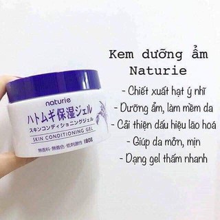 Kem Dưỡng Ẩm Hạt Ý Dĩ Naturie của Nhật Bản