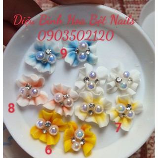 Hoa bột Nơ nhún-HOA BỘT NAILS
