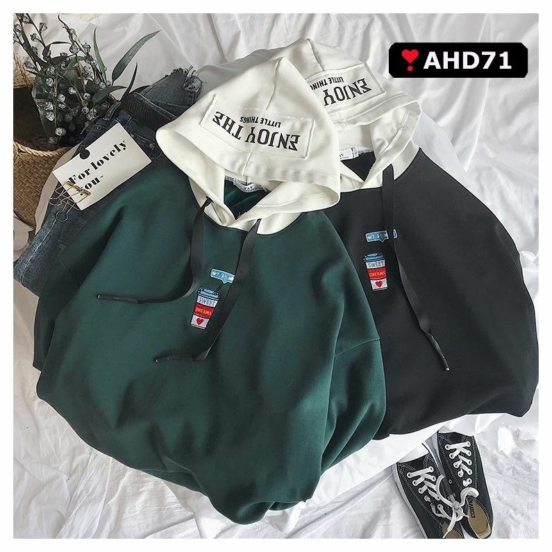 ÁO HOODIE CÓ NÓN CHẤT NỈ BÔNG NAM NỮ ĐỀU MẶC ĐƯỢC THỜI TRANG CÁ TÍNH PHONG CÁCH HÀN QUỐC